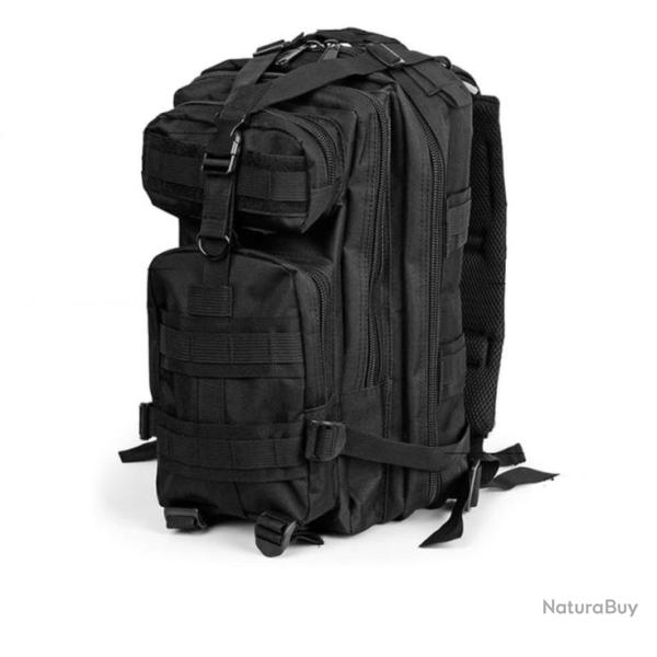 Sac � Dos Trekking Militaire Tactique 25L Chasse P�che Alpinisme Randonn�e Camping Escalade Noir