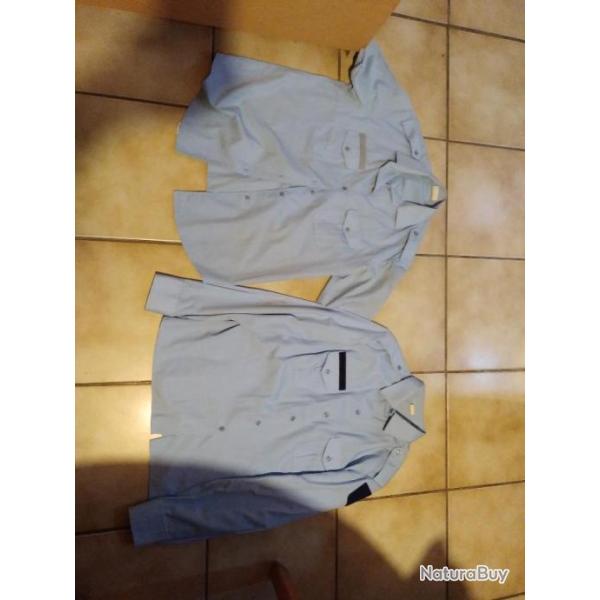 Ancienne chemisette et chemise gendarmerie femme taille 44