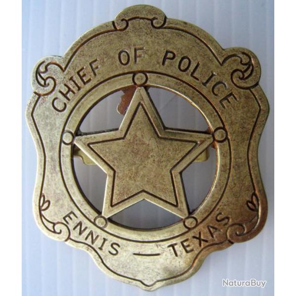 BROCHE ETOILE DE SHERIFF - ENNIS TEXAS -