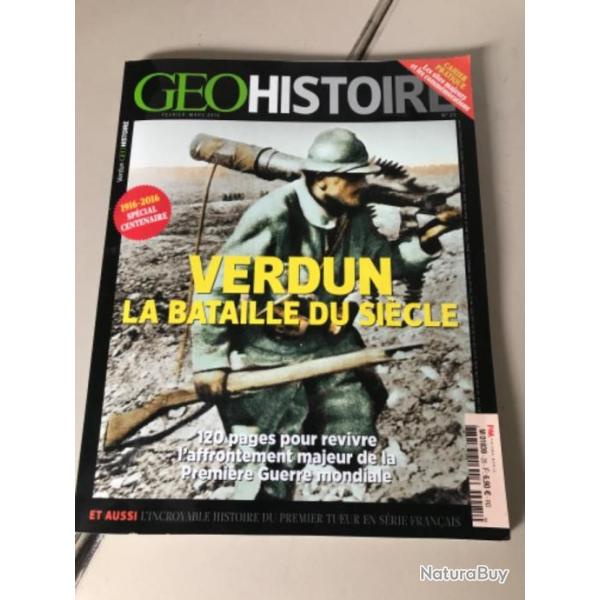 Magazine g�o histoire,livre, Verdun bataille du si�cle, sp�cial centenaire.ww1,14/18.