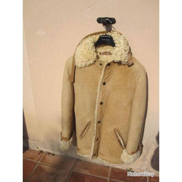 VESTE" MAC DOUGLAS" EN PLEINE PEAU DE MOUTON RETOURNEE MANCHES RAGLAN