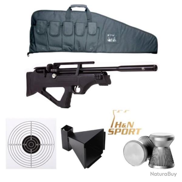 PACK-3SPECIAL CARABINE HATSAN PCP FLASHPUP S, Cal. 6,35 mm ,19,9 Joules + Pompe  310 bar