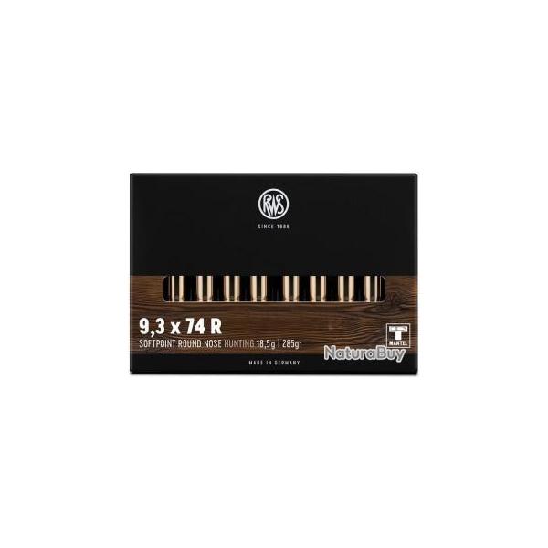 Munitions RWS Cal.9,3x74R T MANTEL 18,5g 285 grains par 60