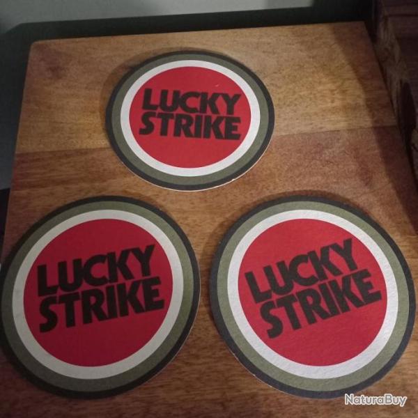 grand sous bock vintage  " LUCKY STRIKE "  USA