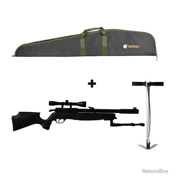 PACK-12 CARABINE + BIPIED INSTALL� GAMO PCP ARROW Cal. 5,5 mm, 19,9 joules + (KIT Puissance)