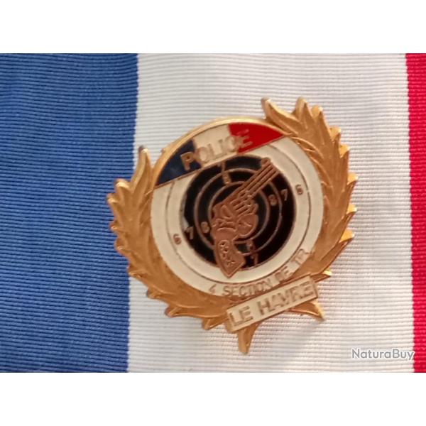 pin's LE HAVRE 4emeSECTON DE TIR DE LA P�LICE DU HAVRE