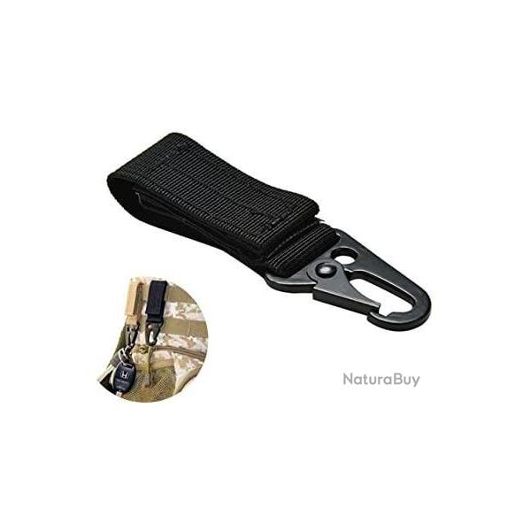 PASSANT MOLLE MOUSQUETON NOIR (NEUF)