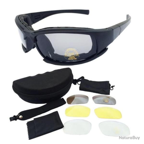 Lunettes Photochromiques Polarises X7 Accessoire Mode Idal Pour Tir Randonne 3 Paires De Verres