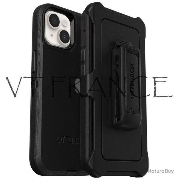 Coque AntiChoc OTTERBOX Defender pour iPhone, Couleur: Noir, Smartphone: iPhone 14 Plus