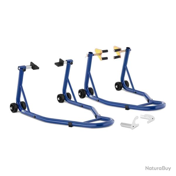 Lot de 2 b�quilles d'atelier pour roues avant et arri�re - levage par les fourches 14_0006464