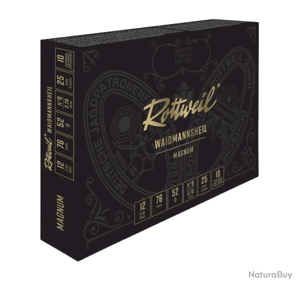 CARTOUCHE ROTTWEIL CAL.12/76 MAGNUM 52G PAR 30