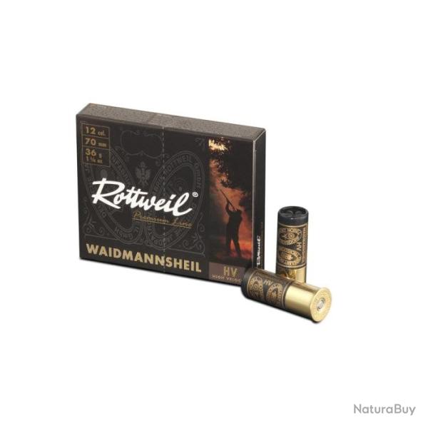 Cartouches  plomb Rottweil Waidmannsheil HV Cal. 12/70  30 g - Bote de 10
