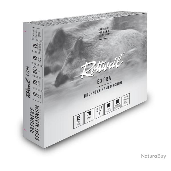 Cartouches � plomb Rottweil Brenneke Cal.12/70 Mag - 10