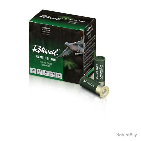 Cartouches Rottweil Game Edition Pigeon N�6 - 36 g / 12/70