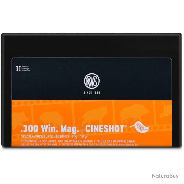Cartouches RWS Cinetir - Cal.300 Win Mag - 9.5 g / 147 gr / Par 1