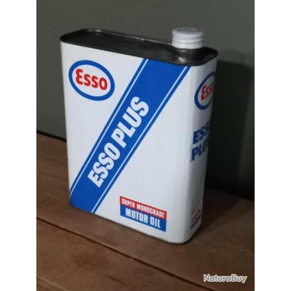 Bidon d'huile t�le (Vide) vintage ESSO PLUS