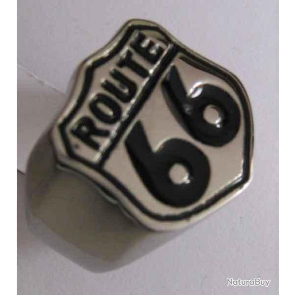 BAGUE ACIER INOX USA  ROUTE 66 - Ref.16