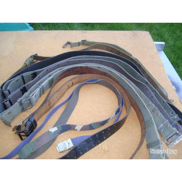 LOT DE CEINTURON ET CEINTURE MILITARIA
