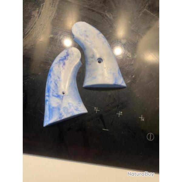 Plaquette blanc marbrer bleu 1858 new model new army & texas .