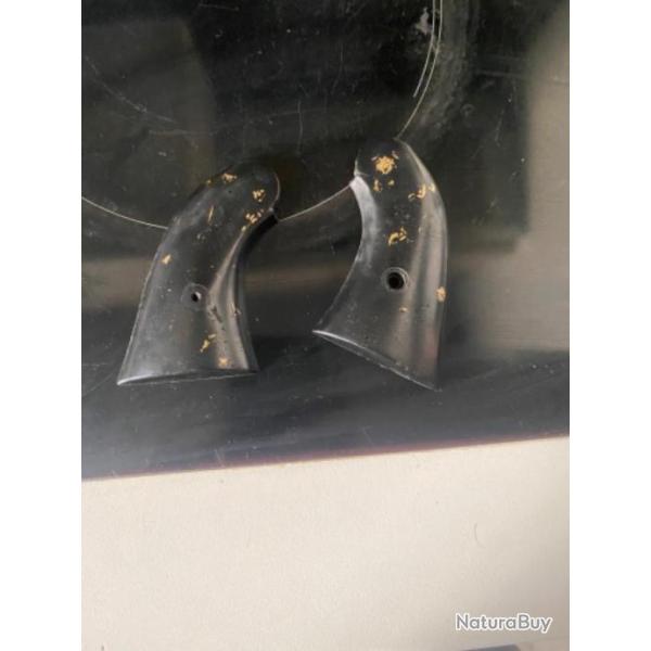 Plaquette noir et feuilles d'or 24k remington new model new army et texas