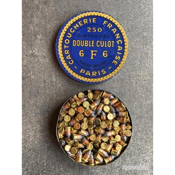 Boite de 250 cartouches 6 mm Flobert  balle Bosquette - marque F - boite complte pesant 479 g !