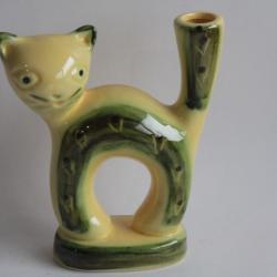 Bougeoir c&eacute;ramique Chat Les Grottes Dieulefit