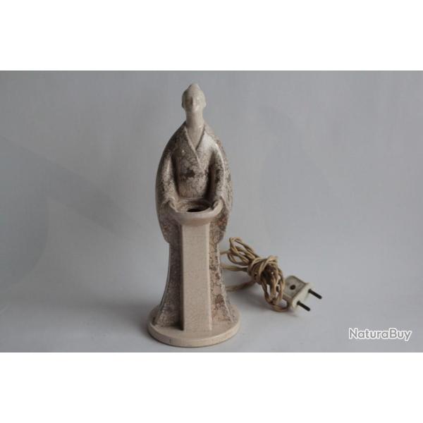 ROBJ Veilleuse Br�le parfum anthropomorphe c�ramique craquel�e Art d�co