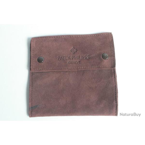 PATEK PHILIPPE Housse daim marron Service Pouch