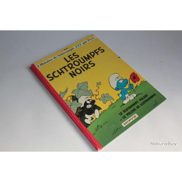 BD histoire de Schtroumpfs T1 les schtroumpfs noirs Peyo EO 1963