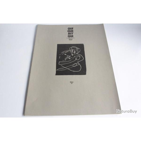 Portfolio Qui que rit qui Thomas Zindel Xylon 77 Gravures 1989