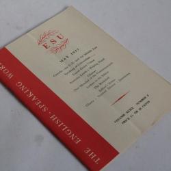 Brochure Engling-Speaking world Union Commonwealth ESU vol39 may 1957