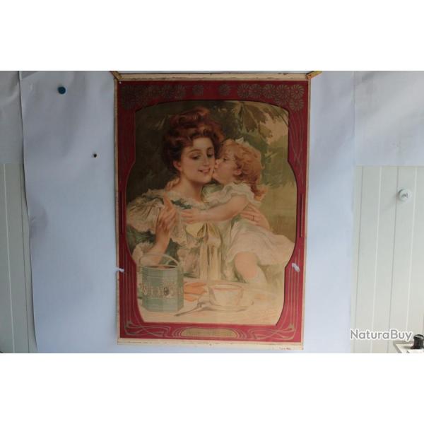 Affiche lithographi� Pour une b�cot Biscuit Olibet