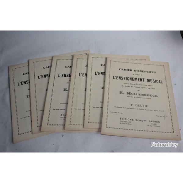 Cahiers d'exercices  l'usage de l'enseignement musical E. Ullebroeck