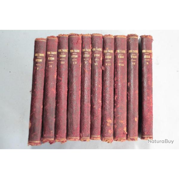 Essai sur les moeurs et l'esprit des nations Voltaire en 10 tome 1829
