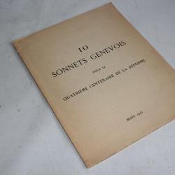 10 Sonnets Genevois pour le quatrième centenaire de la réforme 1936