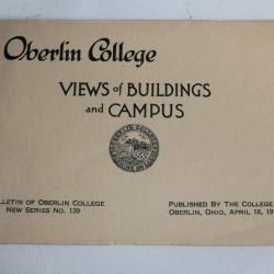 Views of Buildings and campus Oberlin College OHIO 1918