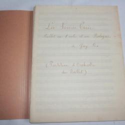 Partition manuscrites paroles et chansons ballet la source Carie Guy Rio