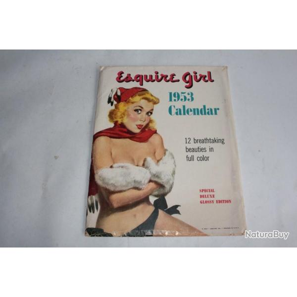 Calendrier esquire girl pin-up full color 1953