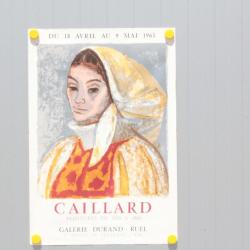 Affiche exposition Christian CAILLARD Galerie Durand 1973