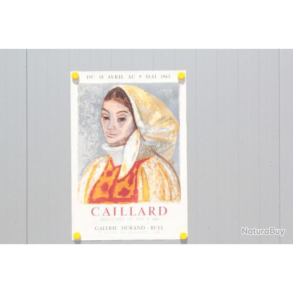 Affiche exposition Christian CAILLARD Galerie Durand 1973