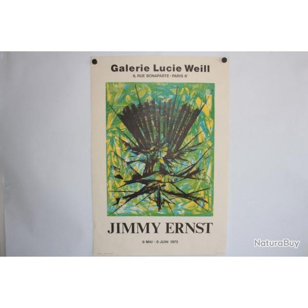 Affiche exposition Jimmy ERNST Galerie Lucie Weill 1973