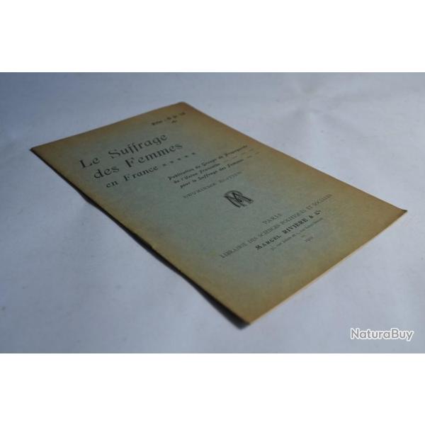 Le suffrage des femmes en France projet Loi Dussaussoy 1910