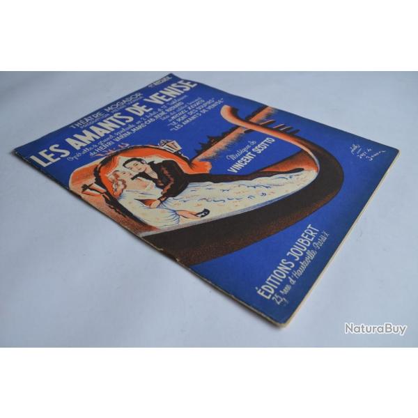 Partition 1er Recueil Les amants de Venise Musique V.SCOTTO