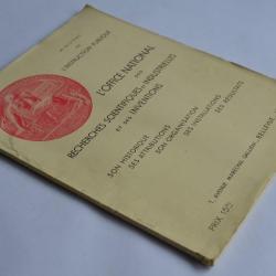 Office National des recherches scientifiques, Industrielles et ...1932