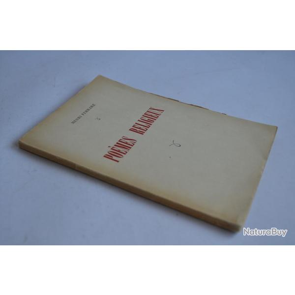 Henri Ferrare Pomes religieux 1950 Ddicace de l'auteur