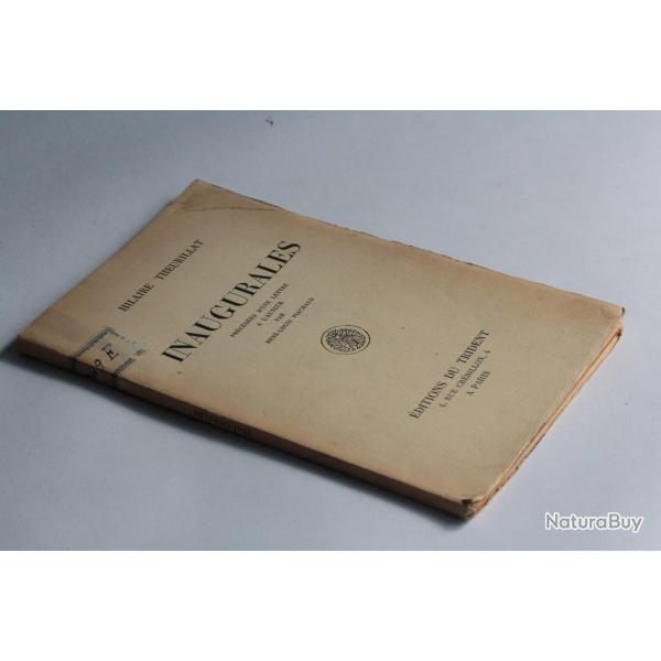 Hilaire Theurillat Inaugurales 1938