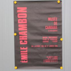Affiche exposition Émile CHAMBON Musée de Carouge 1984