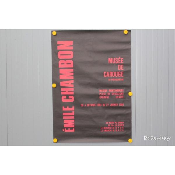 Affiche exposition �mile CHAMBON Mus�e de Carouge 1984