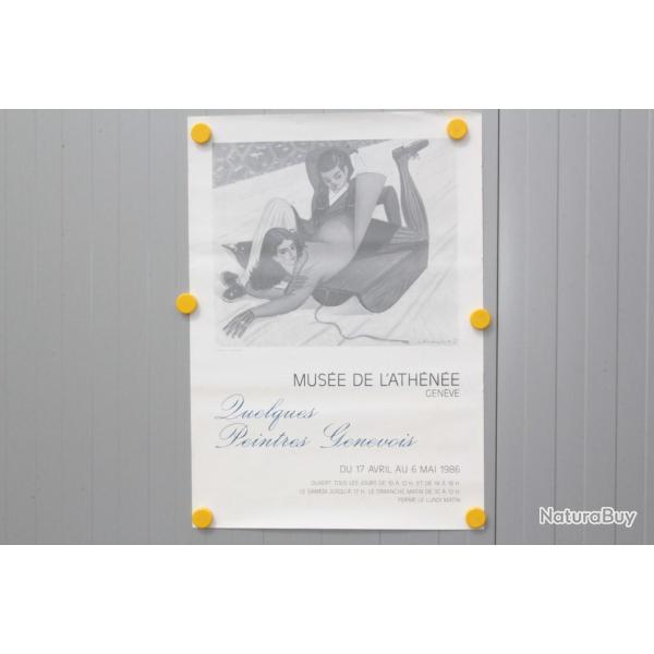 Affiche exposition �mile CHAMBON Mus�e de l'Ath�n�e Gen�ve 1986