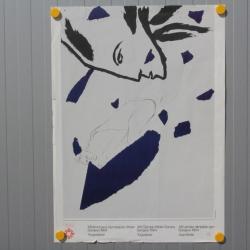 Affiche XIVe Jeux Olympiques hiver Sarajevo 1984 Mimmo PALADINO